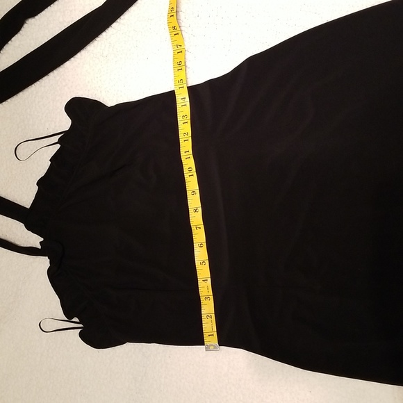 Leona Edmiston Halter Backless Fit and Flare Maxi Dress / Sz M / Black - Picture 13 of 14